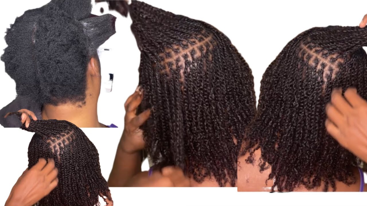 How to micro twist 4C Hair Using Afro bulk human hair #microtwists #twist #minitwist