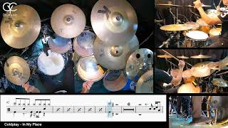 In My Place - Coldplay / Drum Cover By CYC (@cycdrumusic ) score & sheet music