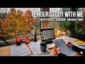 14-HOUR STUDY WITH ME on A RAINY DAY 🎓 | Pomodoro | RAIN SOUND | Deep Work Mode | No Music