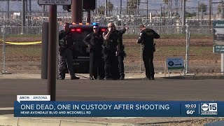 Man dead, one in custody after shooting near Avondale Boulevard and McDowell Road