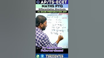 "Differentiation Shortcuts for ECET | Part 20" #Shorts #ecet #ecet2024 #eapcet2024 #pyqs #maths