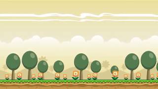 2D Horizontal Parallax Game Background - Flower of The Road - Animation with GameMaker Studio