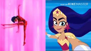 Miraculous Ladybug and DC Superhero Girls SplitScreen Transformations