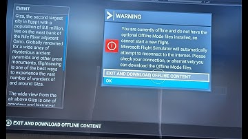 Microsoft Flight Simulator Offline Error Sorted