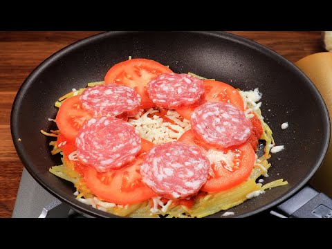 ONLY 10 MINUTES!  No Flour! Super Easy Potato Pizza RecipePerfect For Breakfast