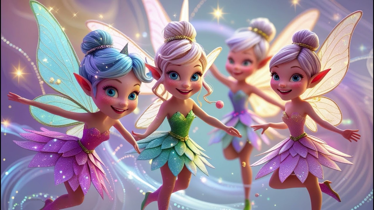 Five Sparkly Fairies Twirl and Spin | Nursery Rhymes & Kids Songs