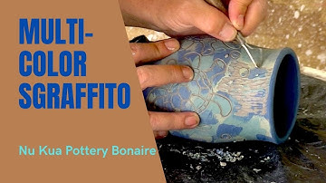 Pottery Sgraffito in Multi Color