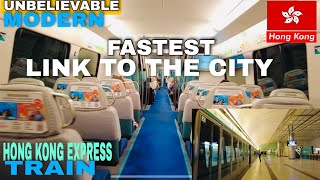 Hong kong |4k-HDR | Airport Express ride from Hong kong to (HKIA) International airport.