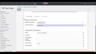 Default Access Rights For Newly Creating User In Odoo