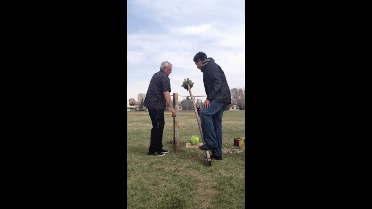 Catapult Experiment Soccer Ball YouTube