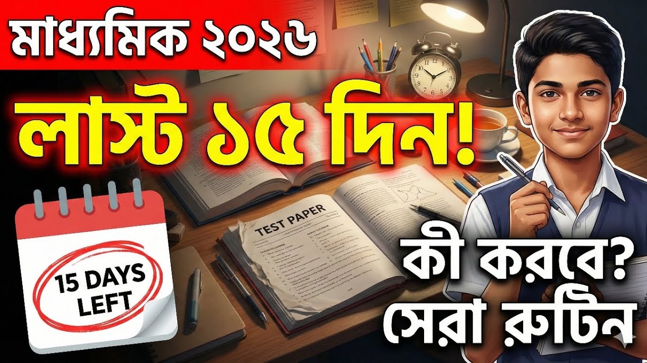 Madhyamik 2026: শেষ ১৫ দিনের সেরা প্রস্তুতির রুটিন | Last Minute Strategy & Motivation