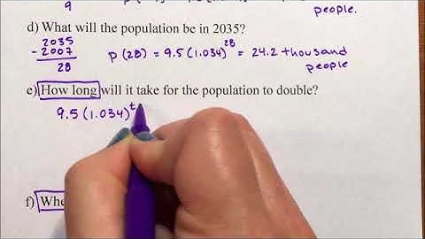 Exponential Application - Population