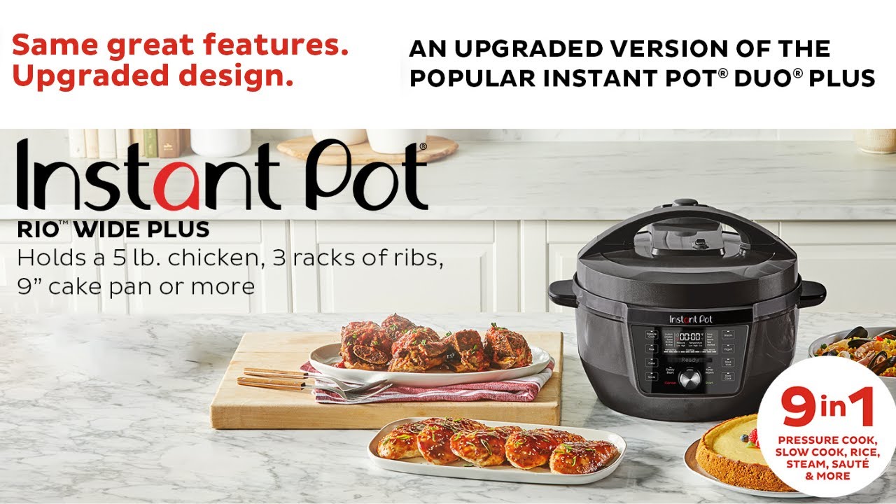 Instant Pot RIO Wide Plus Pressure Cooker, 7 1/2-Qt