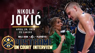 Nikola Jokić Full Post Game Five On Court Interview vs. Lakers 🎙 screenshot 3