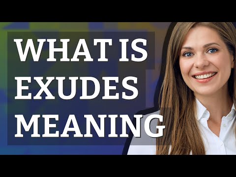 Exudes | meaning