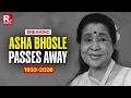 BREAKING: Legendary Singer Asha Bhosle Passes Away at Age of 92 After Suffering Cardiac Arrest