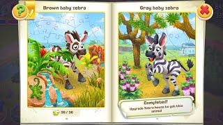 Unlocked Gray Baby Zebra! 🦓 Zebra Set Complete + 25 Gems Collected 💎 | Hay Day Sanctuary Update screenshot 5