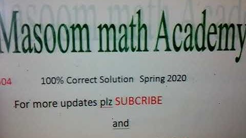 CS 504 Assignment 1 Solution Spring 2020