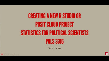 Creating a new project in R Studio or Posit Cloud with Github repository