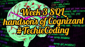 #1 Insert Records-Department SQL week 3 handsons of cognizant #TechieCoding