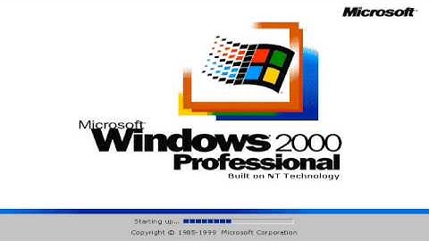 Windows 2000 Log in screen after boot-screen