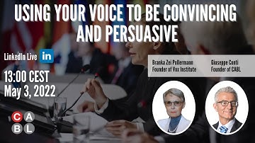 Linkedin Live: Using your voice to be convincing and persuasive