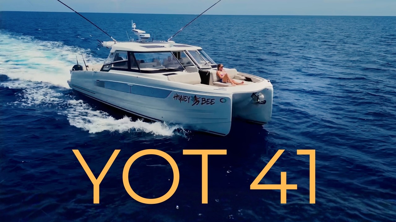 ⁣YOT 41 Power Catamaran: 1,200 HP on a Planing Hull
