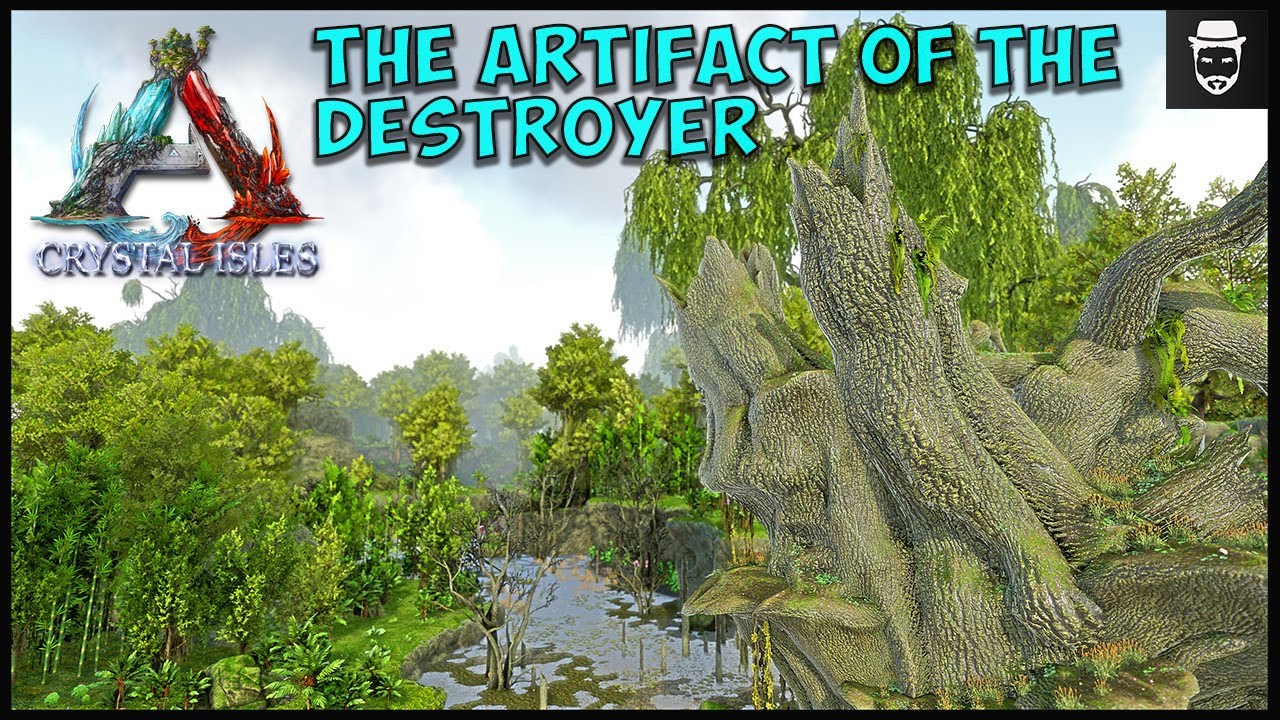 ARK Crystal Isles Artifact Of The Destroyer Location - YouTube