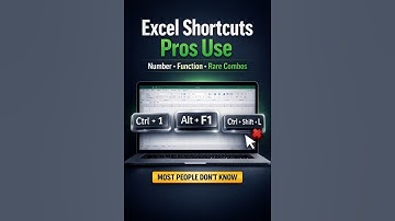 Excel Shortcuts Pros Use 🔥 Number, Function & Rare Combos | Save Time #excel #shorts