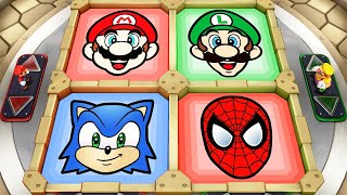 Super Mario Party Minigames - Luigi Vs Rosalina Vs Peach Vs Daisy (Master Difficulty)