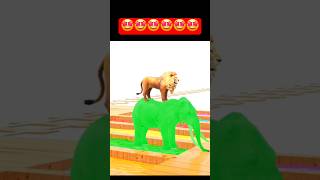 Yellow Cow, Elephant & Lion Waking,Go into Water Colour #viral #new #funny @satrangcg