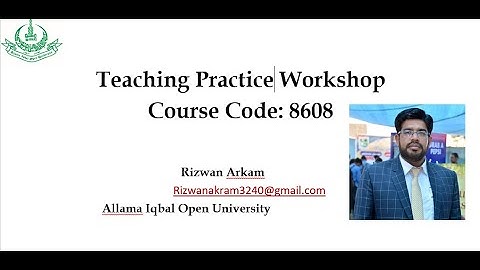 Lesson planning Lecture| 8608| AIOU| Teaching Practice