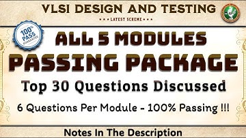 VLSI Top 30 Important Questions & Passing Package |100% Pass Guaranteed 💯 Must Watch Before Exam