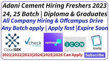 OffCampus Icertis, CloudSEK , Vcheck, Syniverse Hiring Fresher|2022, 2023, 2024, 2025, 2026 jobs