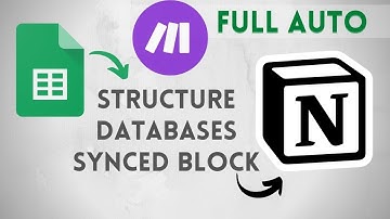 Full Notion Structure with Synced Block and databases from a G Sheet