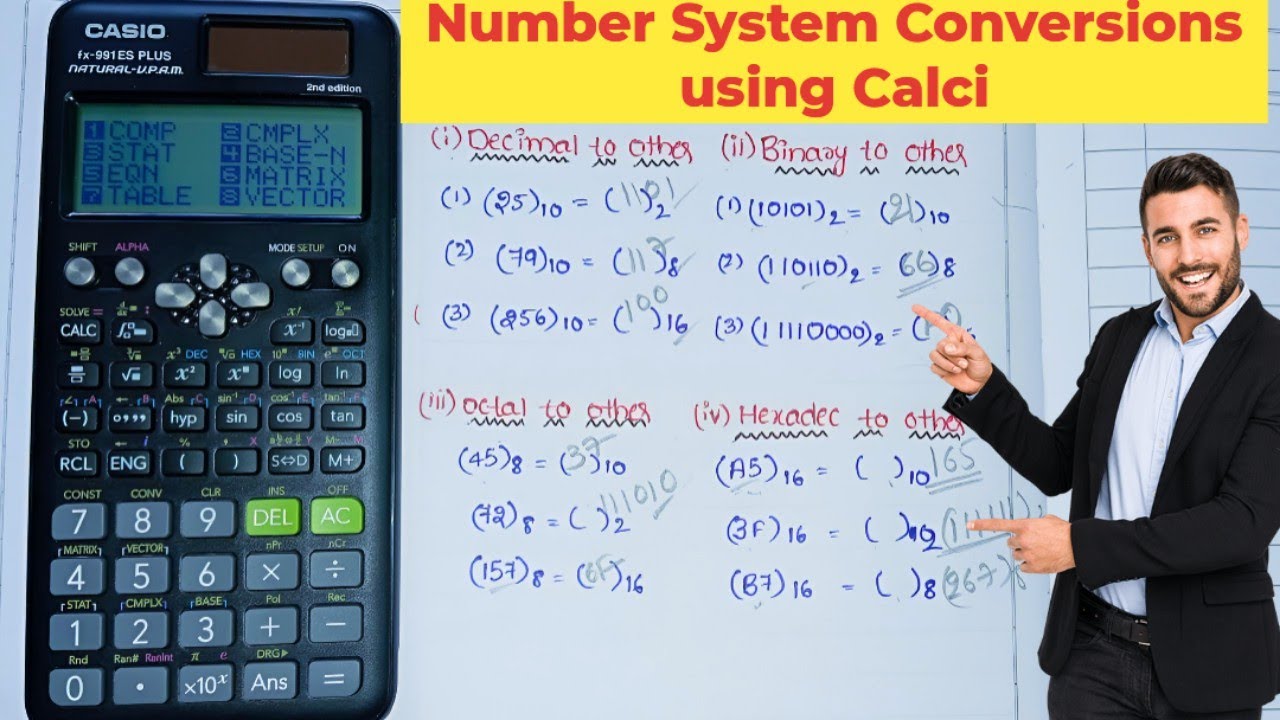Casio fx-991ES PLUS Number System Conversions | Binary, Decimal, Hex in Seconds!