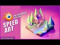 Environment Design in Blender 2.8 3D Modeling, Sculpting, Rendering Speed Art - 3D Illustration