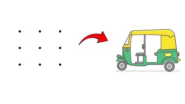 Drawing an Auto Rickshaw from 9 Dots