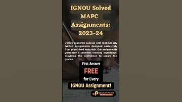 IGNOU MAPC Psychology 1st Year Solved Assignments | IGNOU Assignments #ignoupsychology