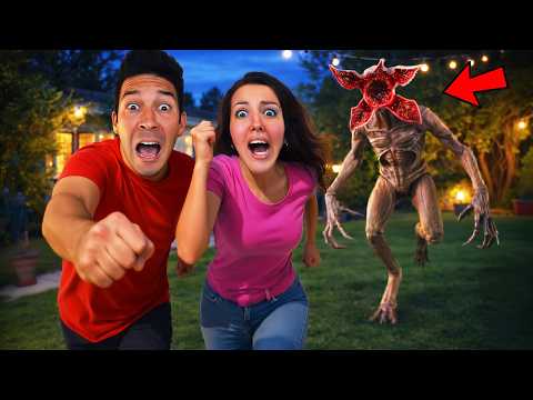 Video GIOCHIAMO A STRANGER THINGS NELLA VITA REALE! Scappa dal DEMOGORGONE cattivo in casa nostra!