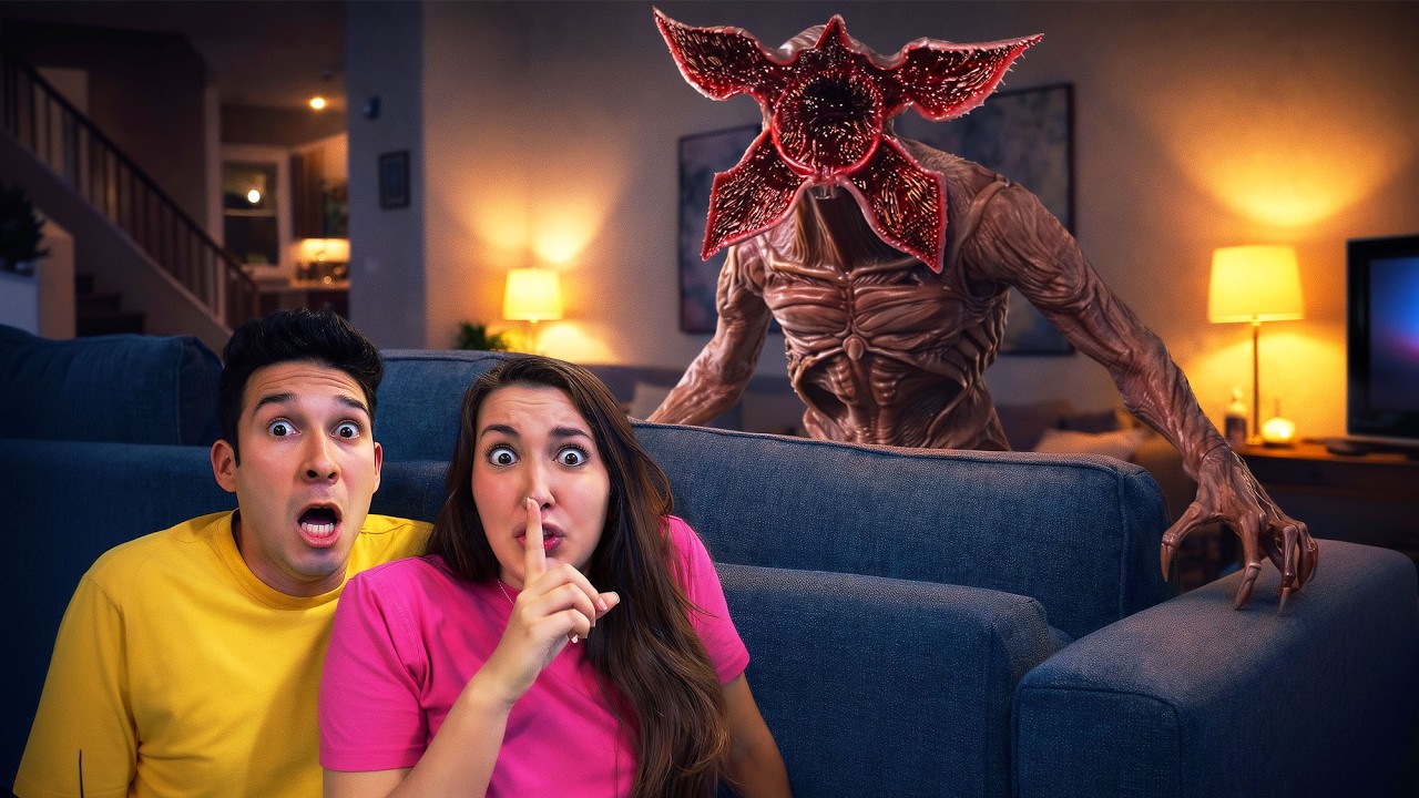 GIOCHIAMO A STRANGER THINGS NELLA VITA REALE! Scappa dal DEMOGORGONE cattivo in casa nostra! 😱