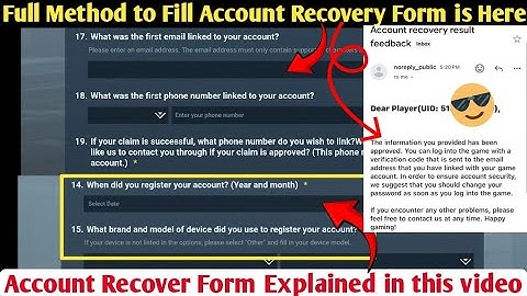 Full method of pubg account recovery in new update is here | Your claim was not approved explained