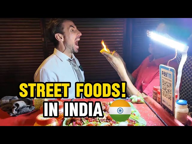Eating Fire!! Fire Paan and Street Foods at New Delhi'! class=