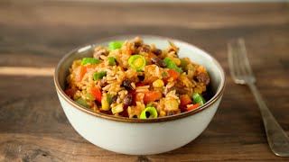 🌱 Simple vegan rice dish | Fast & tasty