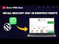 How to install whatsapp chat button on wordpress website ? #wordpress #whatsapp
