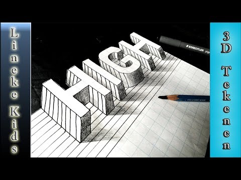 3D LETTERS tekenen voor beginners