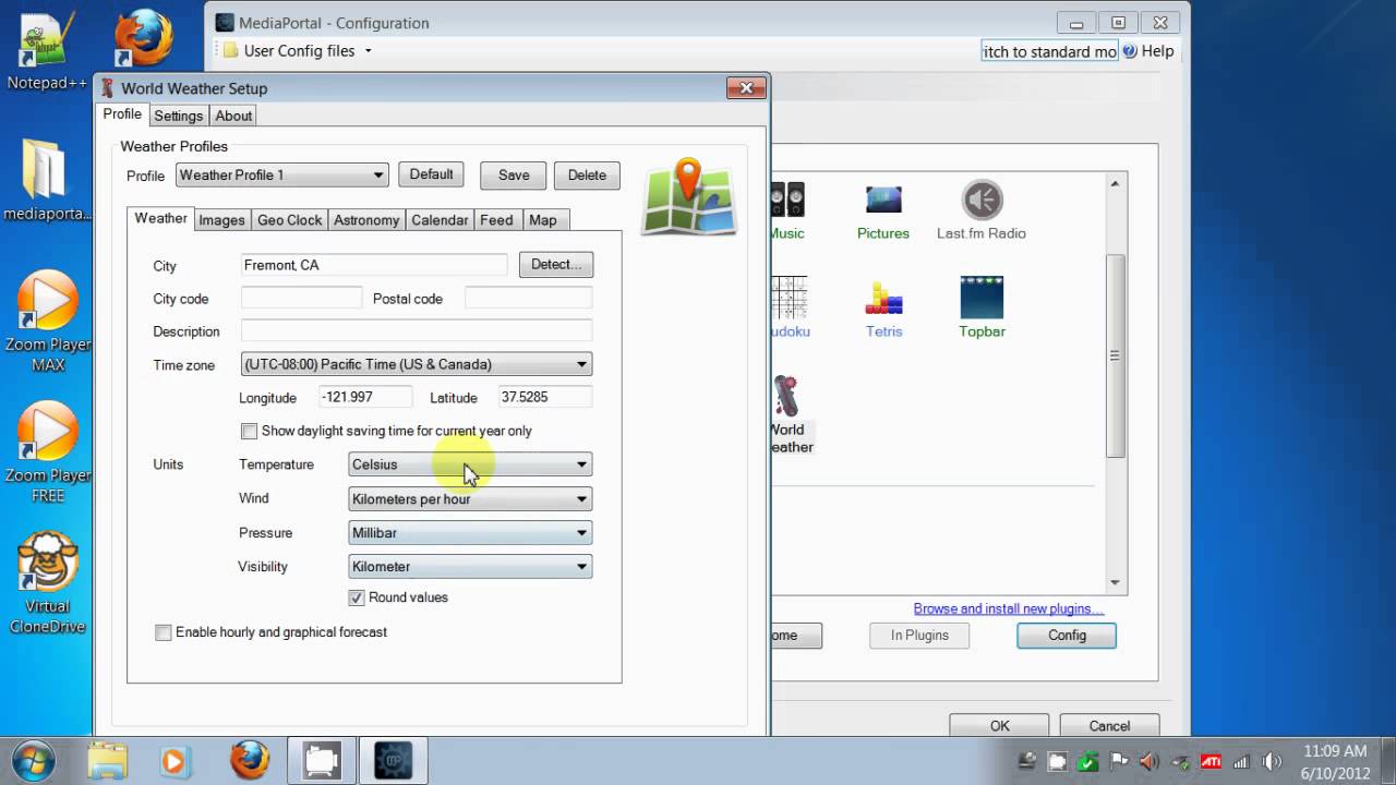 Install World Weather On MediaPortal 1.2.3