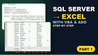 Export SQL Server Data to Excel with VBA & ADO (Step by Step) - Part 1