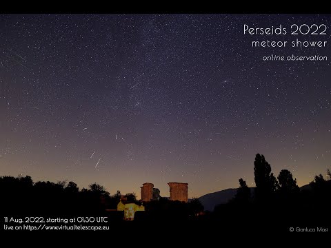 Perseid meteor shower 2022, online observation – 11 Aug. 2022