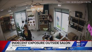 Indecent exposure outside downtown Indy salon